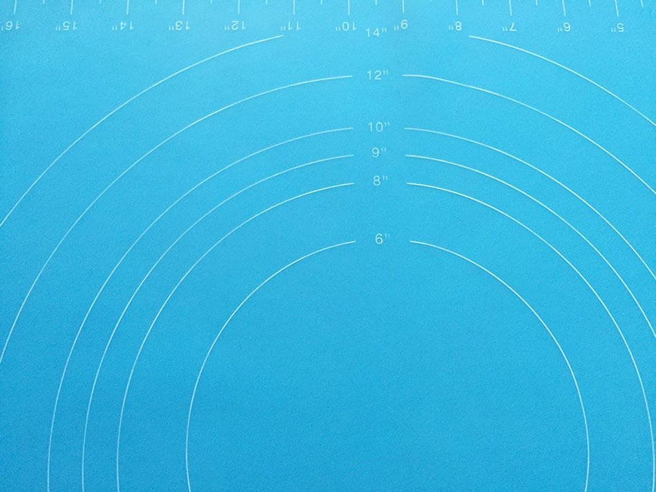 NEW JJMG Non-Stick Rolling Silicone Rubber Baking Mat for Cookies, Pasta, Pizza, Cakes and Pastries with Measurements... N10