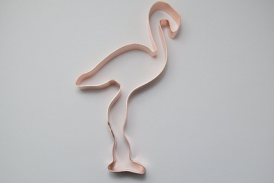 Simple Standing Pink Flamingo Cookie Cutter N4