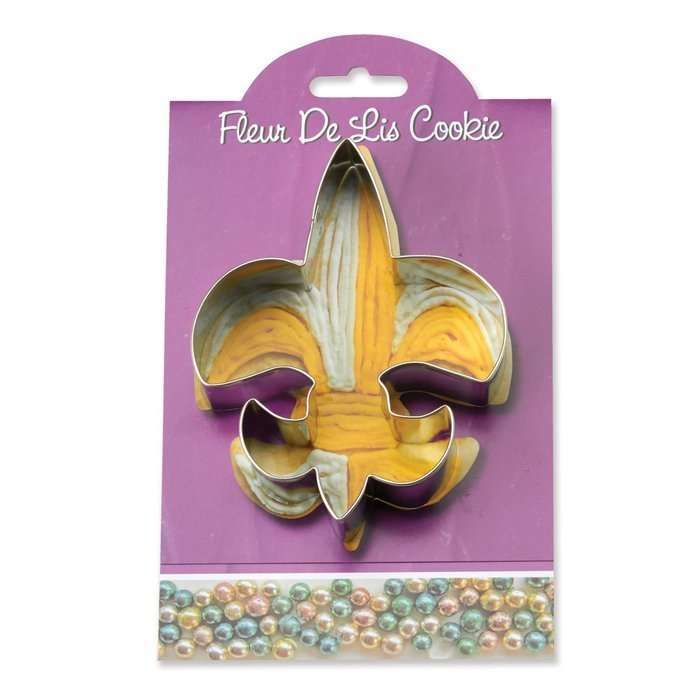 Fleur de Lis Cookie and Fondant Cutter - Ann Clark - 4.6 Inches - US Tin Plated Steel