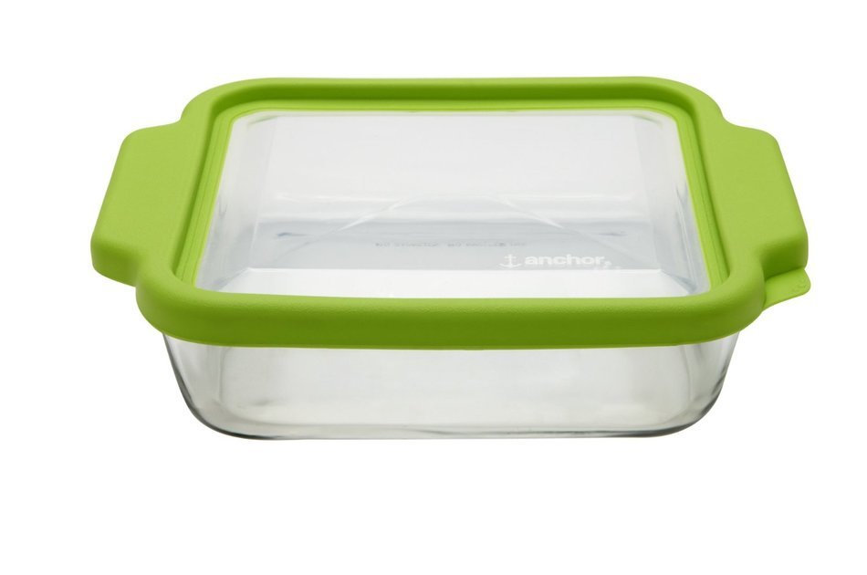 Anchor Hocking 3-Quart Glass Baking Dish with Green TrueFit Lid N6 free ...