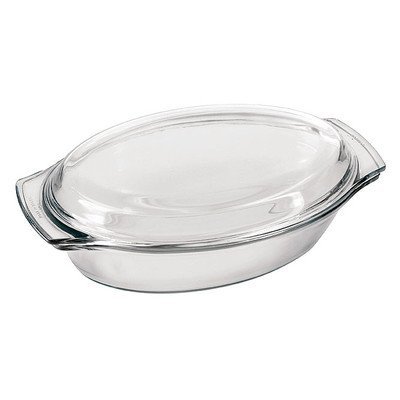 1.7 Qt. Glass Small Oval Casserole Lid