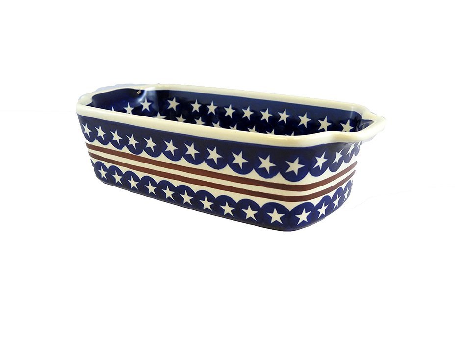 Polish Pottery Rectangular Baker Loaf Pan 9 x 5 x 2.5