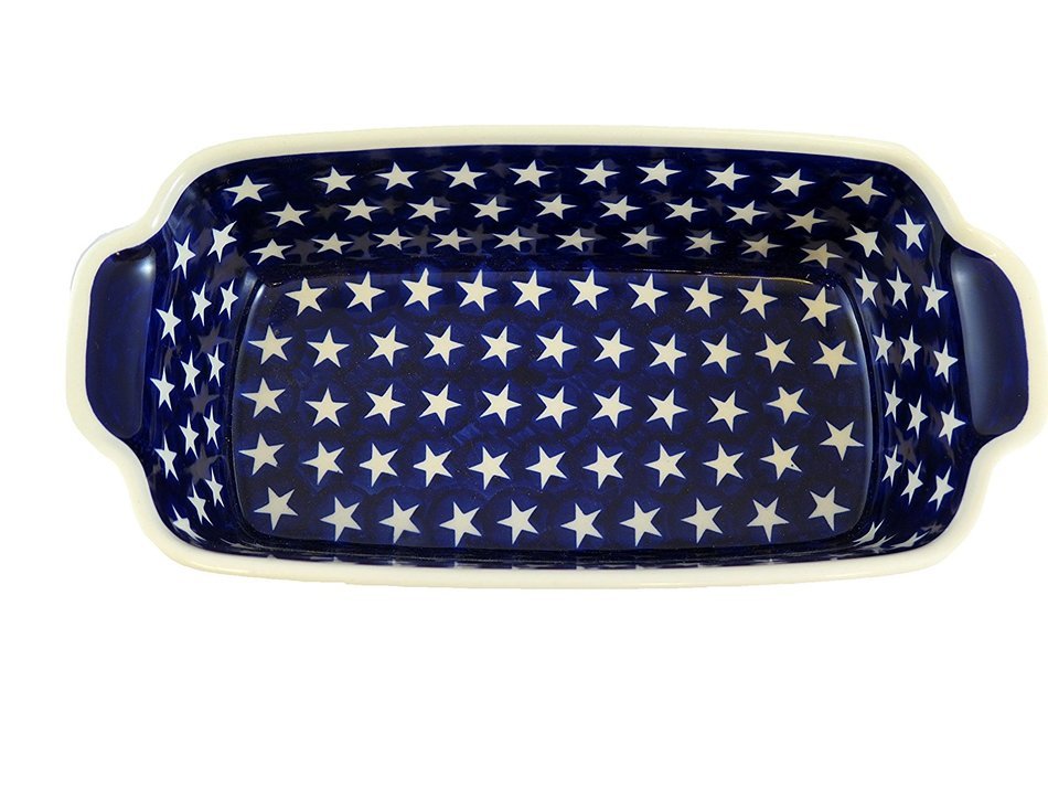 Polish Pottery Rectangular Baker Loaf Pan 9 x 5 x 2.5 N2