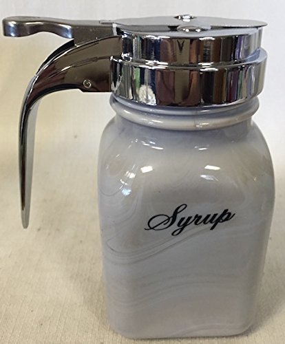 Syrup Dispenser Smoked Granite Gray Glass - Mosser USA * American Made *