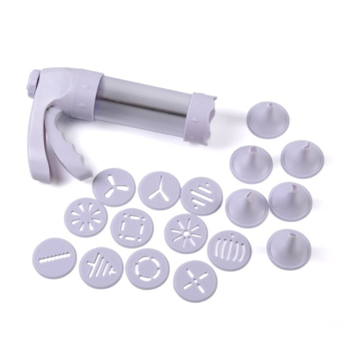 Agile-shop Cookie Press Set, Food-grade Plastic Cookies Gun Set With 12 