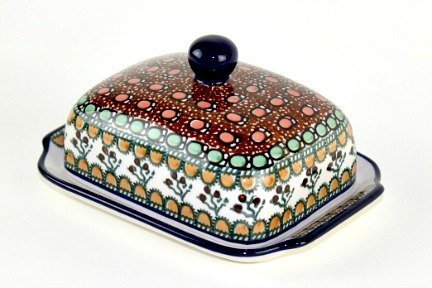 Polish Pottery Golden Pastures Butter Dish