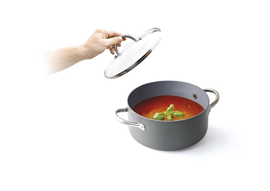 GreenPan Lima 5 Quart Hard Anodized Non-Stick Ceramic Covered Casserole N4