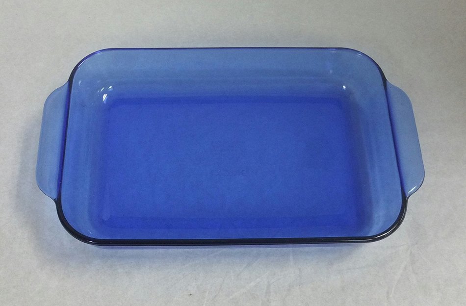 Pyrex #232-R 11xx7x1.5 Inch Rectangular Casserole, 2 Quart, Transparent Blue