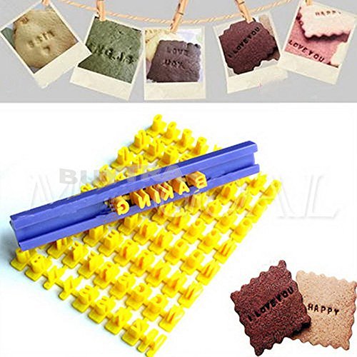 Buytra Alphabet Number & Letter Cookie Biscuit Stamp Embosser Cutter Fondant DIY Tool
