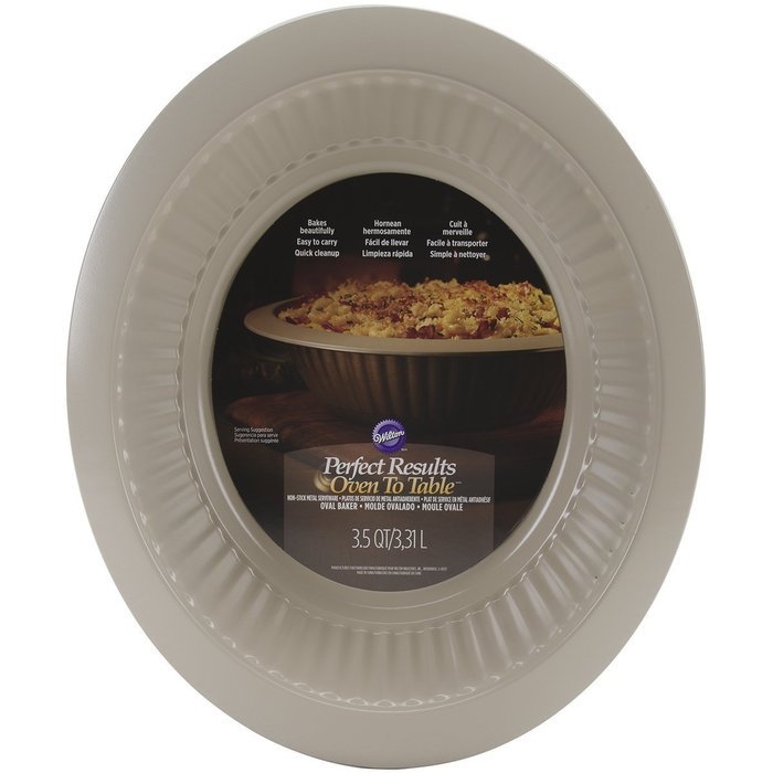 Wilton 2105-7772 Perfect Results Oven to Table Round Casserole Dish, 3.5-Quart/X-Large