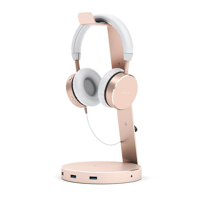 Satechi Aluminum USB Headphone Stand Holder with Three USB 3.0 Ports and 3.5mm AUX port - Suitable For All Headphone... N5