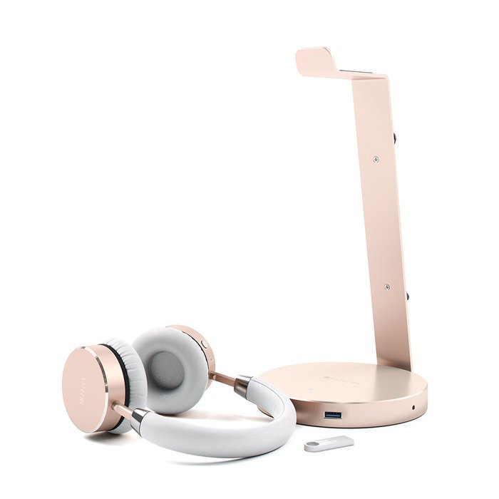 Satechi Aluminum USB Headphone Stand Holder with Three USB 3.0 Ports and 3.5mm AUX port - Suitable For All Headphone... N6