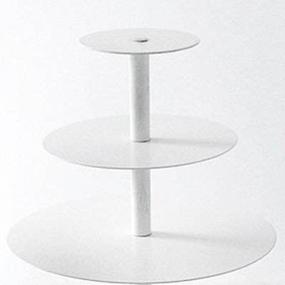 Cheerico 3 Tier Round White Acrylic Cupcake Stand Dessert Tower