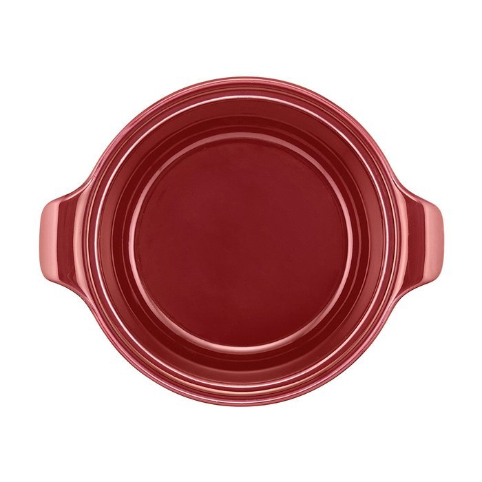 Anolon Vesta Stoneware 2-1/2-Quart Round Casserole, Paprika Red N2