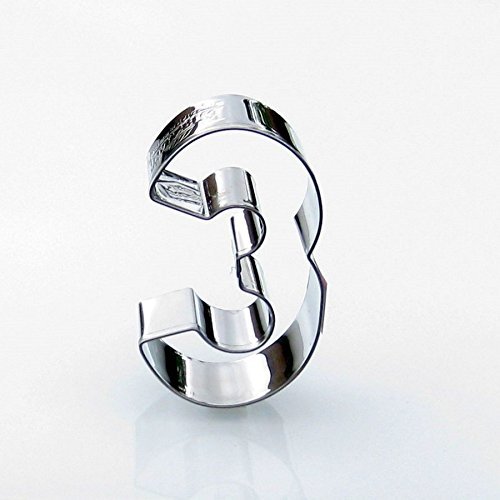 Number Three Cookie Cutters- Stainless Steel