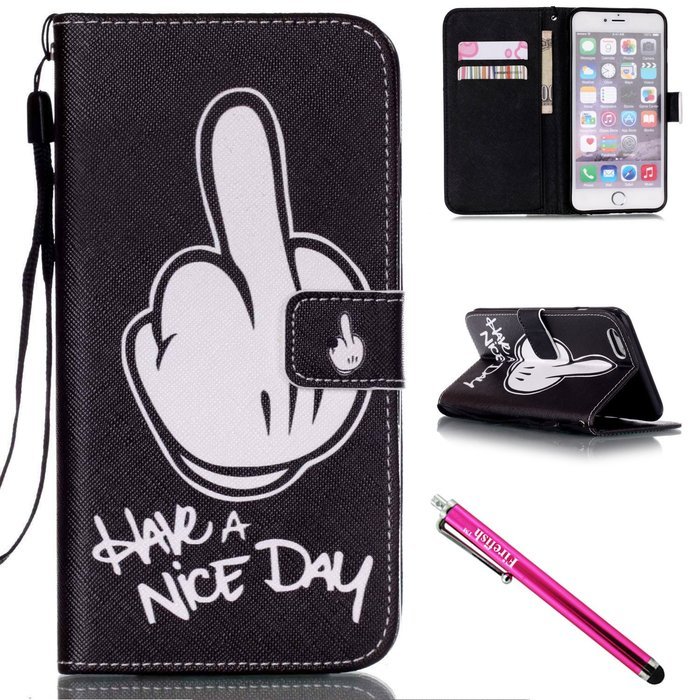 iPhone 6S Case, iPhone 6 Wallet Case, Firefish Stand Flip Folio Wallet Cover Shock Resistance Protective Shell... N24