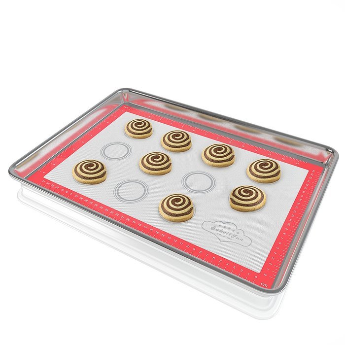 BakeitFun Aluminum Commercial Half Sheet 13x18 inches | USA Standard Cookie Pan N13