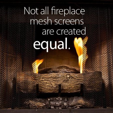 Fireplace Replacement Heavy Duty Mesh Only Screens 2) 27" High x 24" Wide