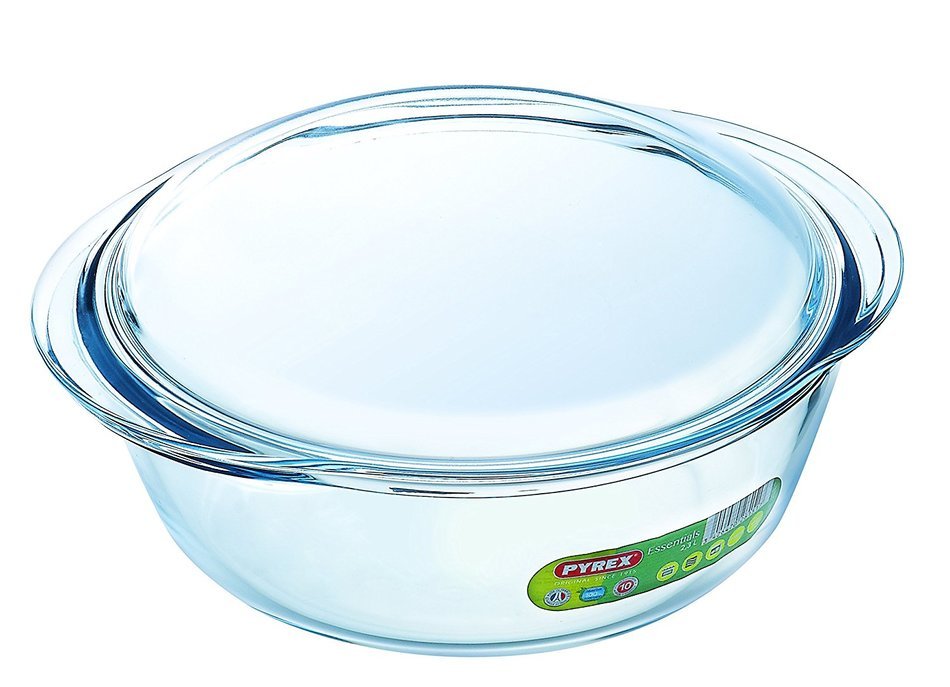 Pyrex 2.3 Litre Round Borosilicate Glass Casserole
