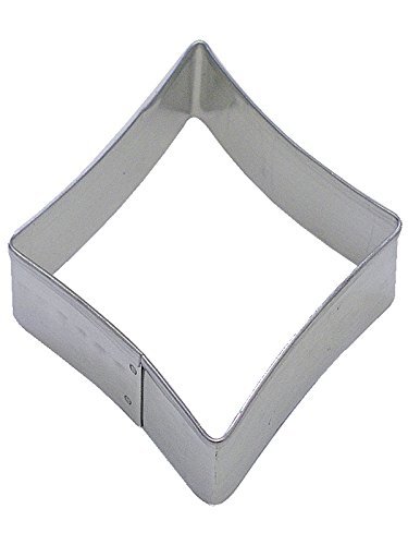 CybrTrayd R&M Diamond Tinplated Steel Cookie Cutter, 3.25-Inch, Silver, Bulk Lot of 12