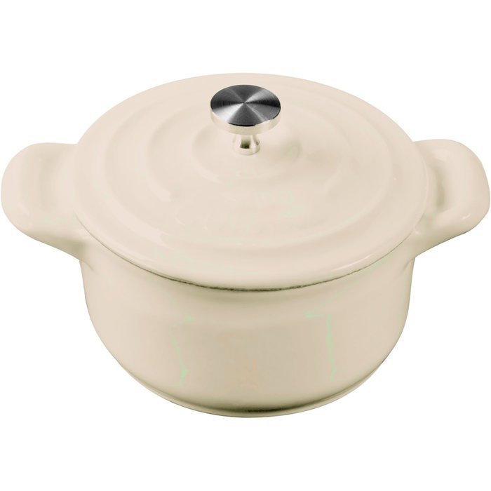 La Cuisine 4 In. Enameled Cast Iron Mini Covered Casserole, Blue N4