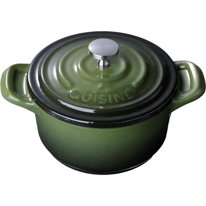 La Cuisine 4 In. Enameled Cast Iron Mini Covered Casserole, Blue N6
