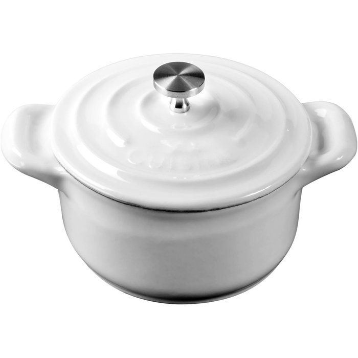La Cuisine 4 In. Enameled Cast Iron Mini Covered Casserole, Blue N7