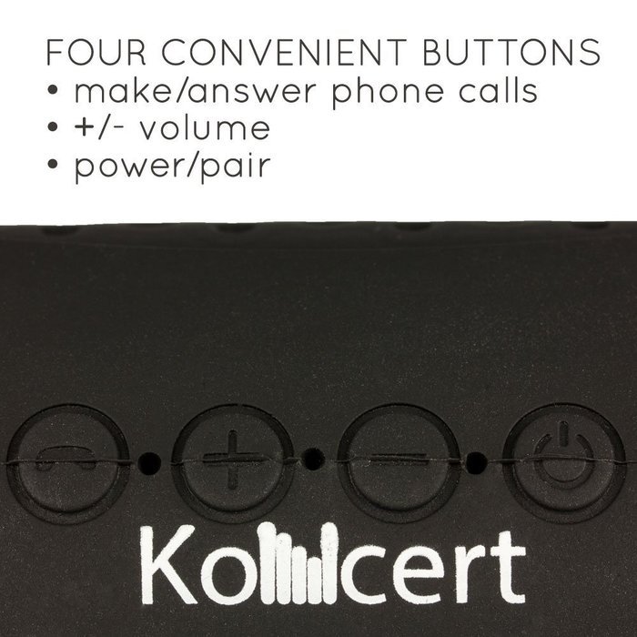 KONCERT Kapsule ALL In One Portable NFC Bluetooth Wireless Speaker BLACK with 4000mah Li-ion USB Charging Support... N8