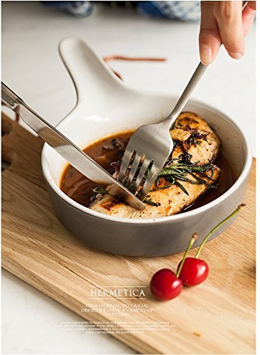 Astra shop Ceramic Nonstick Bakeware Rosting Pan with Handle, 5-1/2-Inch Round - Gray N3