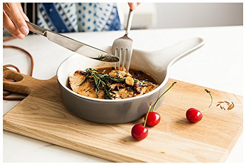 Astra shop Ceramic Nonstick Bakeware Rosting Pan with Handle, 5-1/2-Inch Round - Gray N6
