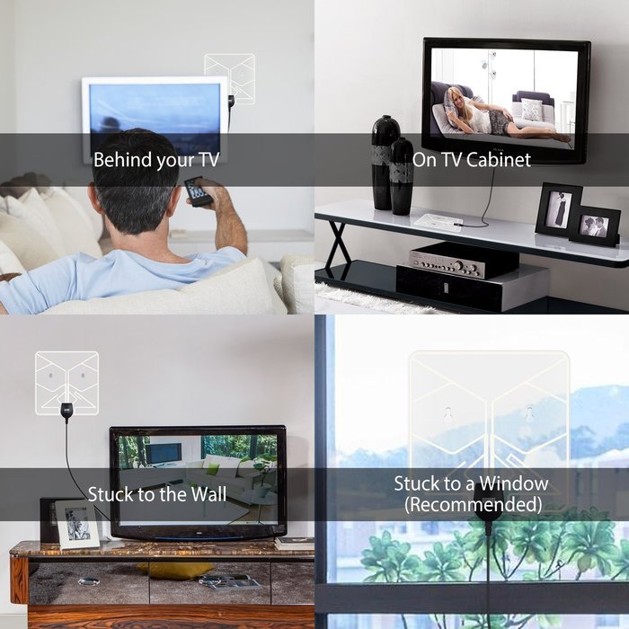 August DTA240 High Gain Digital TV Aerial - Portable Indoor/Outdoor Digital Antenna for USB TV Tuner / ATSC Television... N22