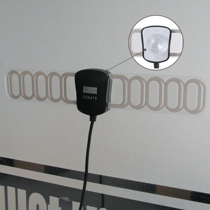 August DTA240 High Gain Digital TV Aerial - Portable Indoor/Outdoor Digital Antenna for USB TV Tuner / ATSC Television... N34