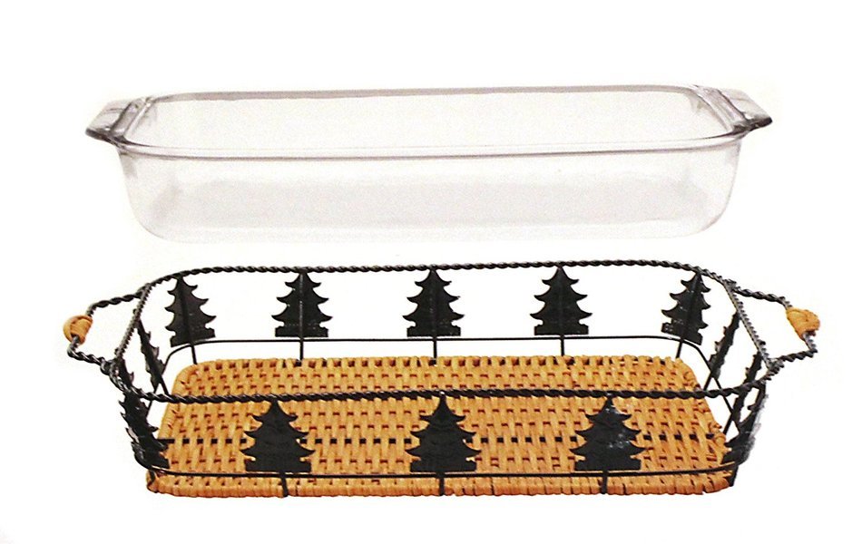 Pyrex Holiday Tree 9 x 13-in 3 Qt. Baking Dish with Basket N2