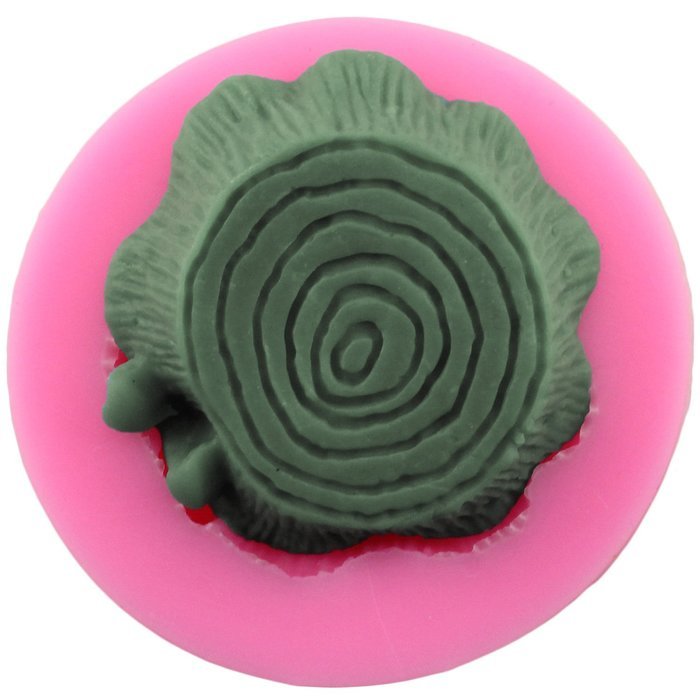 2Pcs/Set 3D Tree Stump Silicone Jelly Sugar Bakeware Fondant Molds For Tree Bark Impression Mat N2