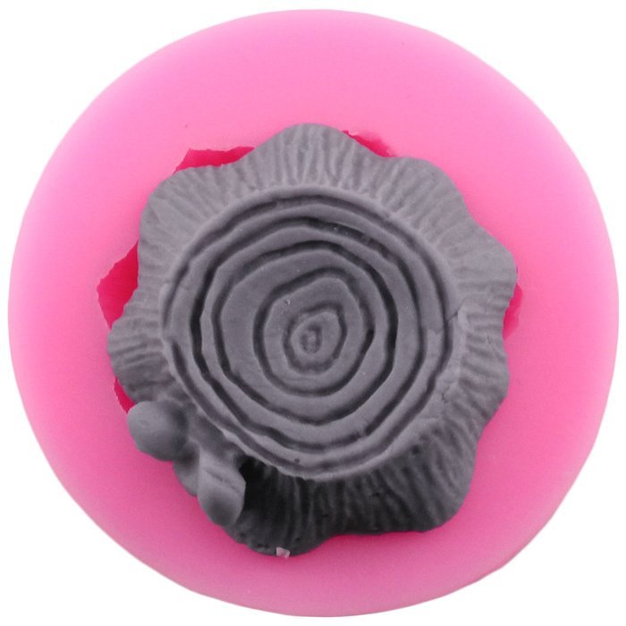 2Pcs/Set 3D Tree Stump Silicone Jelly Sugar Bakeware Fondant Molds For Tree Bark Impression Mat N3