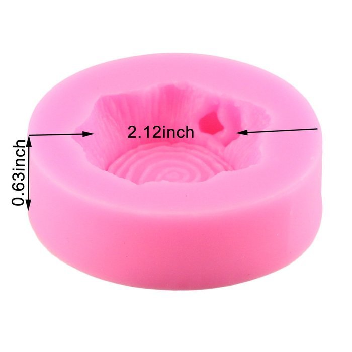 2Pcs/Set 3D Tree Stump Silicone Jelly Sugar Bakeware Fondant Molds For Tree Bark Impression Mat N4