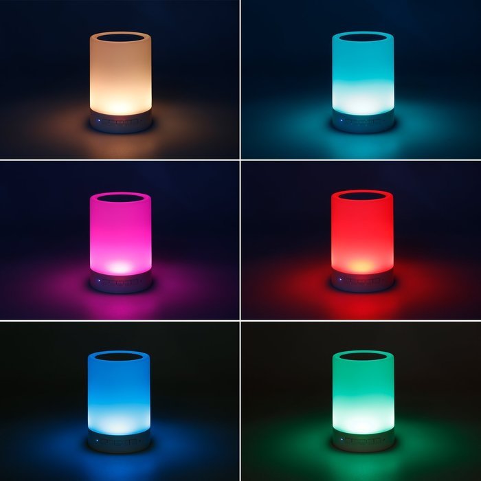 YKS Wireless Bluetooth Speakers, Portable Multifunctional Bluetooth Speaker with Smart Touch LED Mood Lamp, Muisc... N6