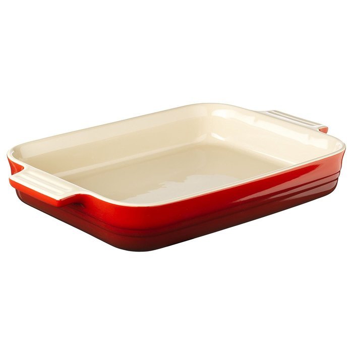 Le Creuset Stoneware 12-1/2-by-9-1/2-Inch Rectangular Baking Dish ...