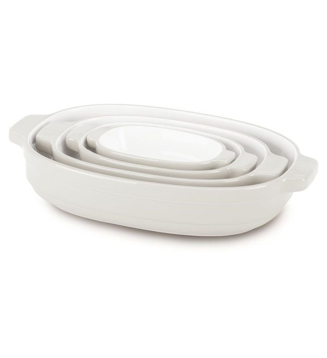 KitchenAid Nesting Ceramic 4-Piece Set-Almond Cream