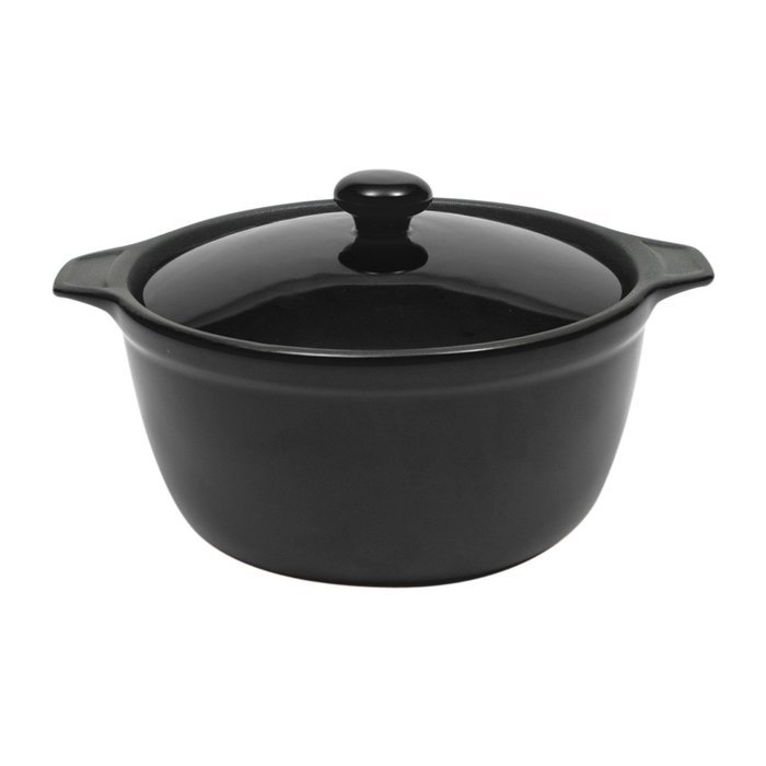 Maxwell and Williams Microstoven Black 3-Quart Round Casserole