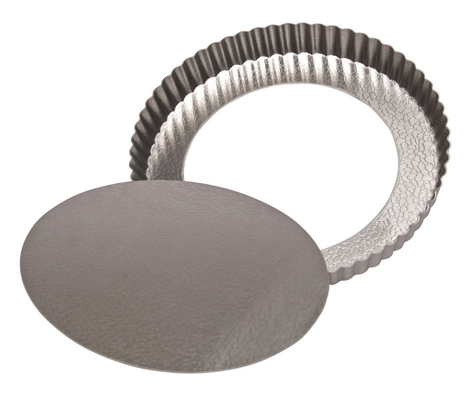 Doughmakers 10915 9" Embossed Fluted Quiche Pan, Metallic
