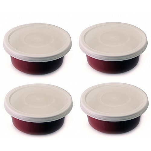 Geminis Red Stoneware 4-inch x 2-inch Round Baking Dishes (Pack of 4)