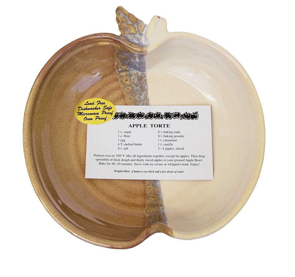Clay In Motion Handmade Ceramic Apple Torte Baking Dish - Desert Sand