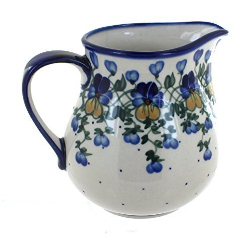Polish Pottery Pansies Pitcher