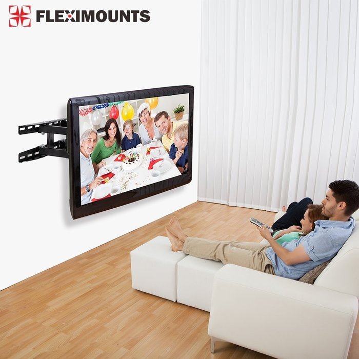 Fleximounts A22 full motion articulating TV wall mount tilt swivel bracket fit for 32"-55" N6