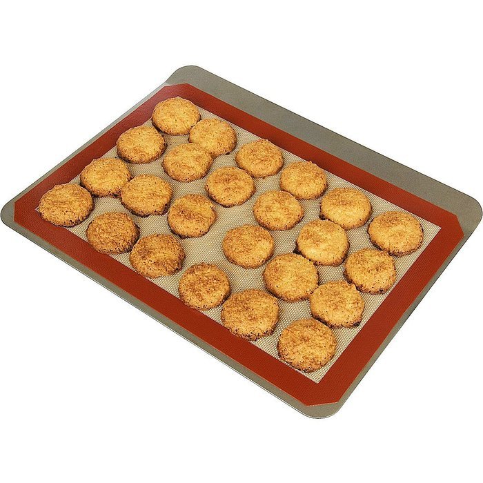 Silicone Baking Mat - Set of 2 Half Sheets - Non Stick Silicon Liner for Bake Pans & Rolling (16.5" x 11.6") N7