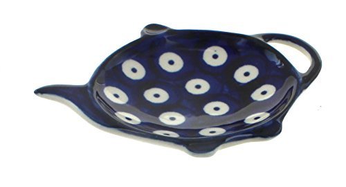 Polish Pottery Dots Teabag Holder