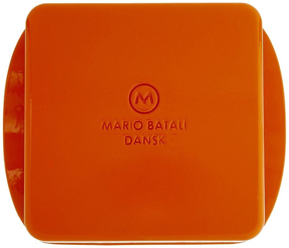 Mario Batali 826688 Enameled Cast Iron Square Baker, 9-Inch, Persimmon N4