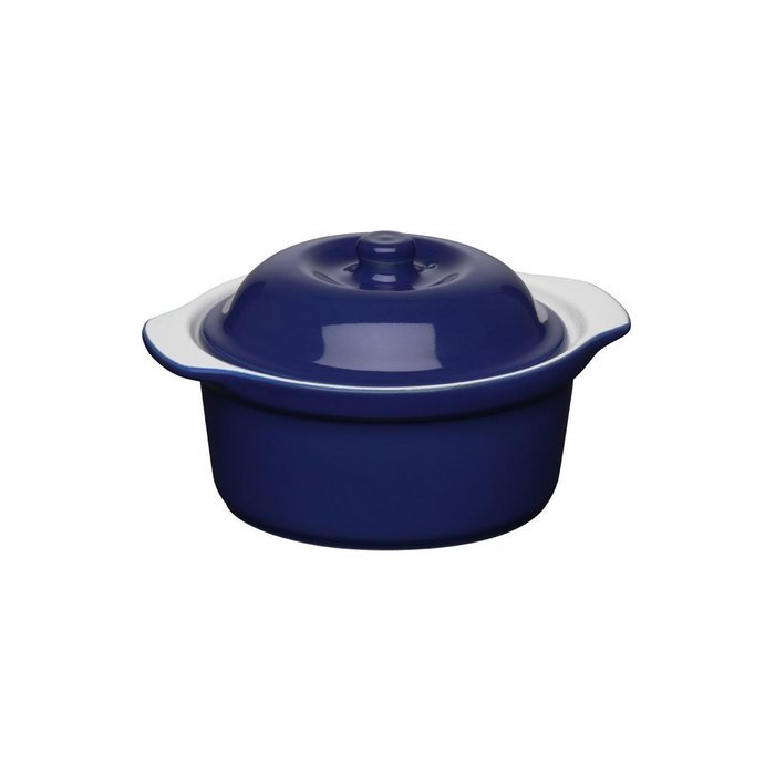 PREMIER HOUSEWARES OVENLOVE 0.75L MICROWAVEABLE DURABLE CASSEROLE DISH LID BLUE