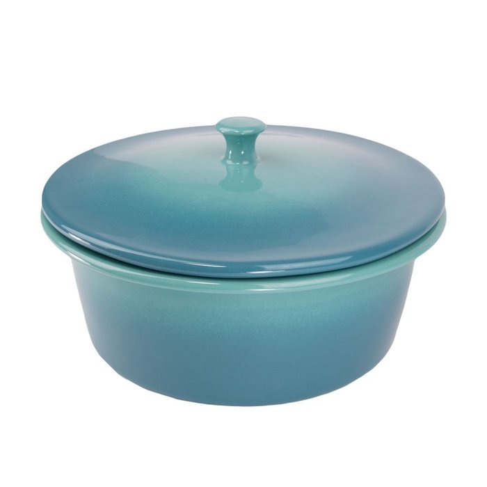 American Bakeware Covered Casserole - Sunset Orange - 3 qts. / 10.5" x 10.5" x 5.75" / Made in the USA N10